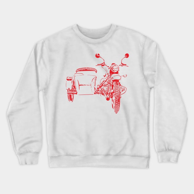 Russian Ural sidecar motorcycle Crewneck Sweatshirt by liiwii